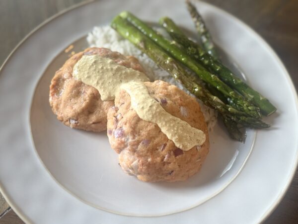Family Style Salmon Burgers