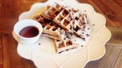Chocolate Chip Protein Waffles