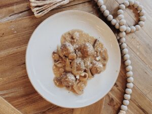 Savory Smothered Meatballs